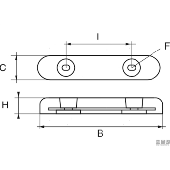 Anodo a piastra per fairline 7kg l447mm in zinco