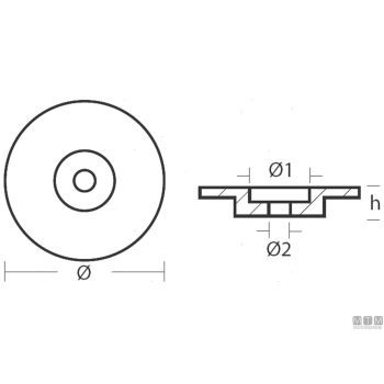 Anodo a piastra per piede tohatsu m9.9a in zinco