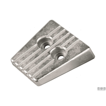 Anodo a piastra per piede volvo sx 90x100mm in alluminio
