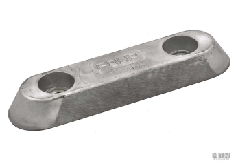 Anodo a piastra per vetus 1kg l247mm in alluminio