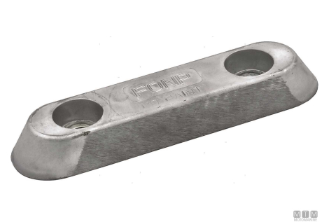 Anodo a piastra per vetus 1kg l247mm in alluminio