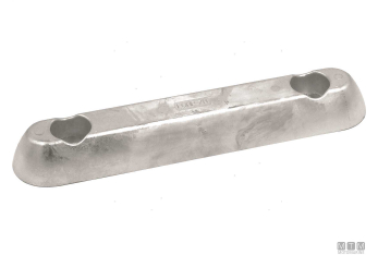 Anodo a piastra per vetus 3kg l290mm in zinco