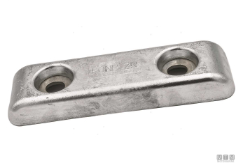 Anodo a piastra per vetus 5kg quadro l290mm in zinco
