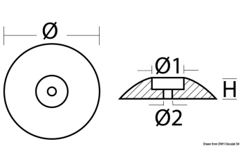 Anodo a rosa da imbullonare Ø mm 140 g 1570   