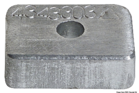Anodo alluminio Mercury 4/5/6 HP 