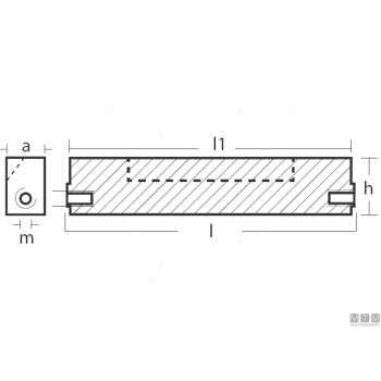 Anodo barra john/evin 60/300 in zinco