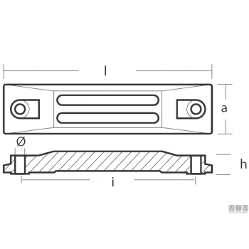 Anodo barra per honda 35/50 in zinco