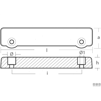 Anodo barra per volvo 250/270/280 in zinco