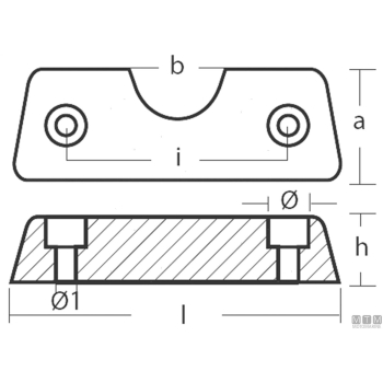 Anodo barra per volvo dpx in zinco