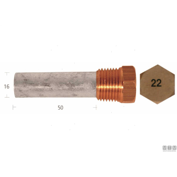 Anodo barrotto yanmar lh long zn