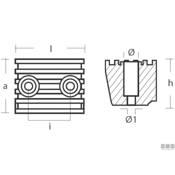 Anodo cubo volvo dpx in alluminio