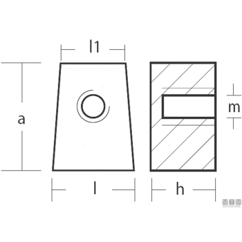Anodo cubo yamaha f40 in alluminio