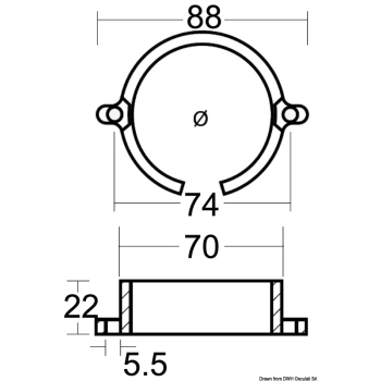 Anodo magnesio asse elica Mercruiser Bravo I 