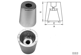 Anodo ogiva d60mm al 