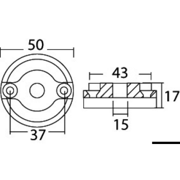 Anodo per Vetus Bow 35/55 