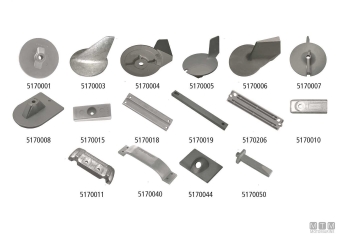 Anodo piastra trim merc 127x42x25mm al 