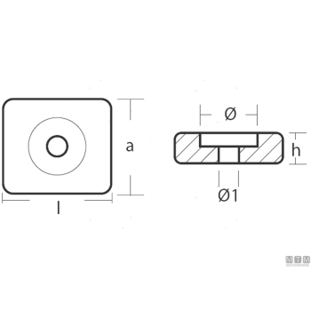Anodo piastrina per honda 8/15 in zinco