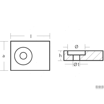 Anodo piastrina per suzuki 25/115 in zinco