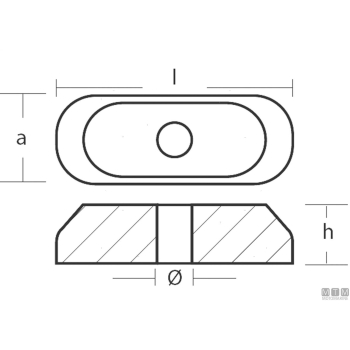 Anodo piastrina per suzuki 9.5/15 in zinco