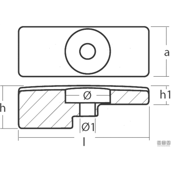 Anodo piastrina per suzuki df90 in alluminio
