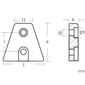 Anodo piastrina volvo dpx in zinco