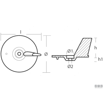 Anodo pinna per honda 25/50 in alluminio