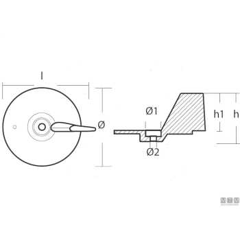Anodo pinna per honda 75-130 in alluminio