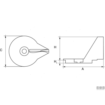 Anodo pinna per mercury 30/40 in zinco