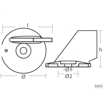 Anodo pinna per suzuki dt75 in zinco
