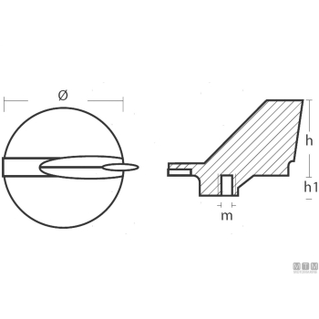 Anodo pinna yamaha f200 in alluminio