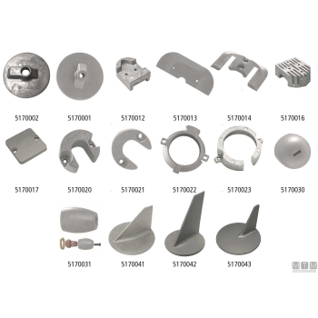 Anodo placca piede mercury 35/300 al 