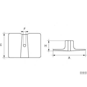 Anodo placca piede yamaha 9.9f in zinco