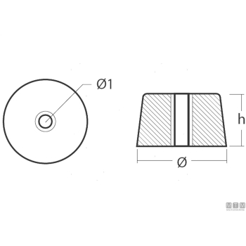 Anodo rondella arneson in zinco