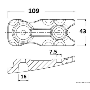 Anodo Trim Mercury 350 Pro 