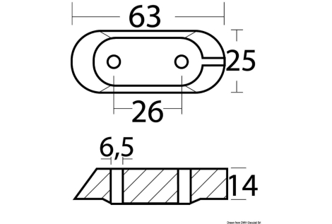 Anodo zinco cavalletto Yamaha 4/70 HP 