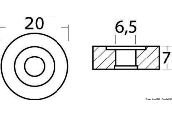 Anodo zinco MERCURY rondella 4/6 HP 