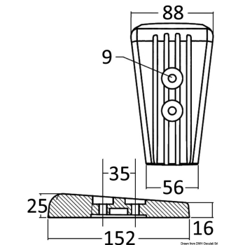 Anodo zinco piede Volvo SX/DPS 
