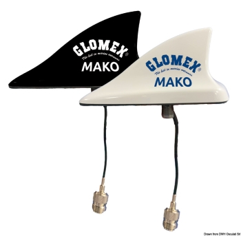 Antenna VHF MAKO GLOMEX bianca 