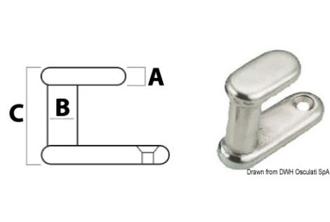 Appendino in acciaio inox 