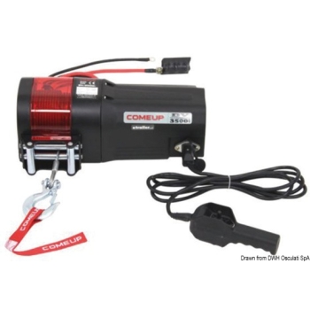 Argano elettrico 1588 Kg 900 W 12 V 