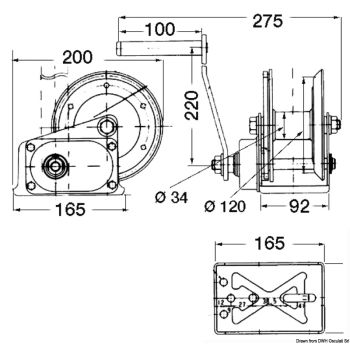 Argano SPX Brake Winch max 630 kg 