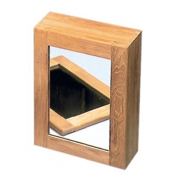 Armadietto farmacia con specchio in Teak
