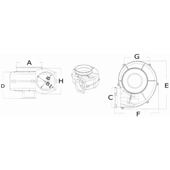 Aspiratore professionale a parete 24 V 11 A 