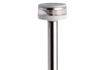 Asta luminosa completa di fanale Evoled 360° - Versione estraibile con basetta inox fissaggio a parete-11.039.41