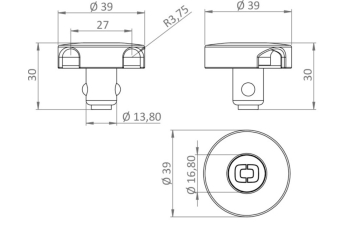 Attacco rapid lock parte removibile nero 
