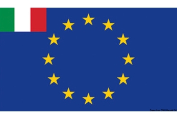 Bandiera Europa + Italia 30 x 45 cm 