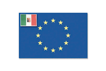 Bandiera europa+italia cm.30x45