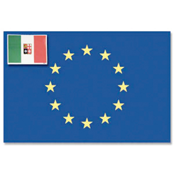 Bandiera europa+italia cm.30x45
