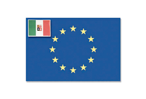 Bandiera europa+italia cm.30x45