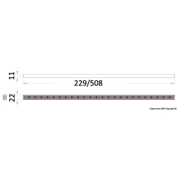 Barra luminosa Led 229 mm 12V luce Blu 